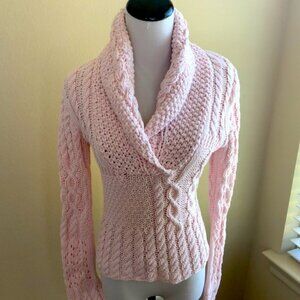 CITY DKNY pink knit sweater